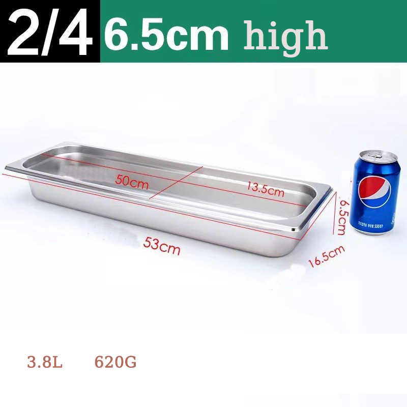 Stainless Steel Fast Food Rectangular Food Pan with Lid