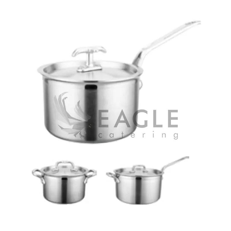 Stainless Steel Durable Thicker Bottom Saucepan