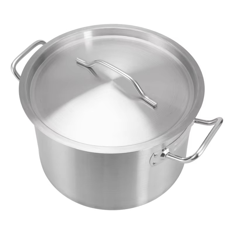 Eagle Catering Commercial Kitchen Stainless Steel Eco Line 14L Soup Stock Pot with Lid for Restaurants Hotels Horeca Supplies