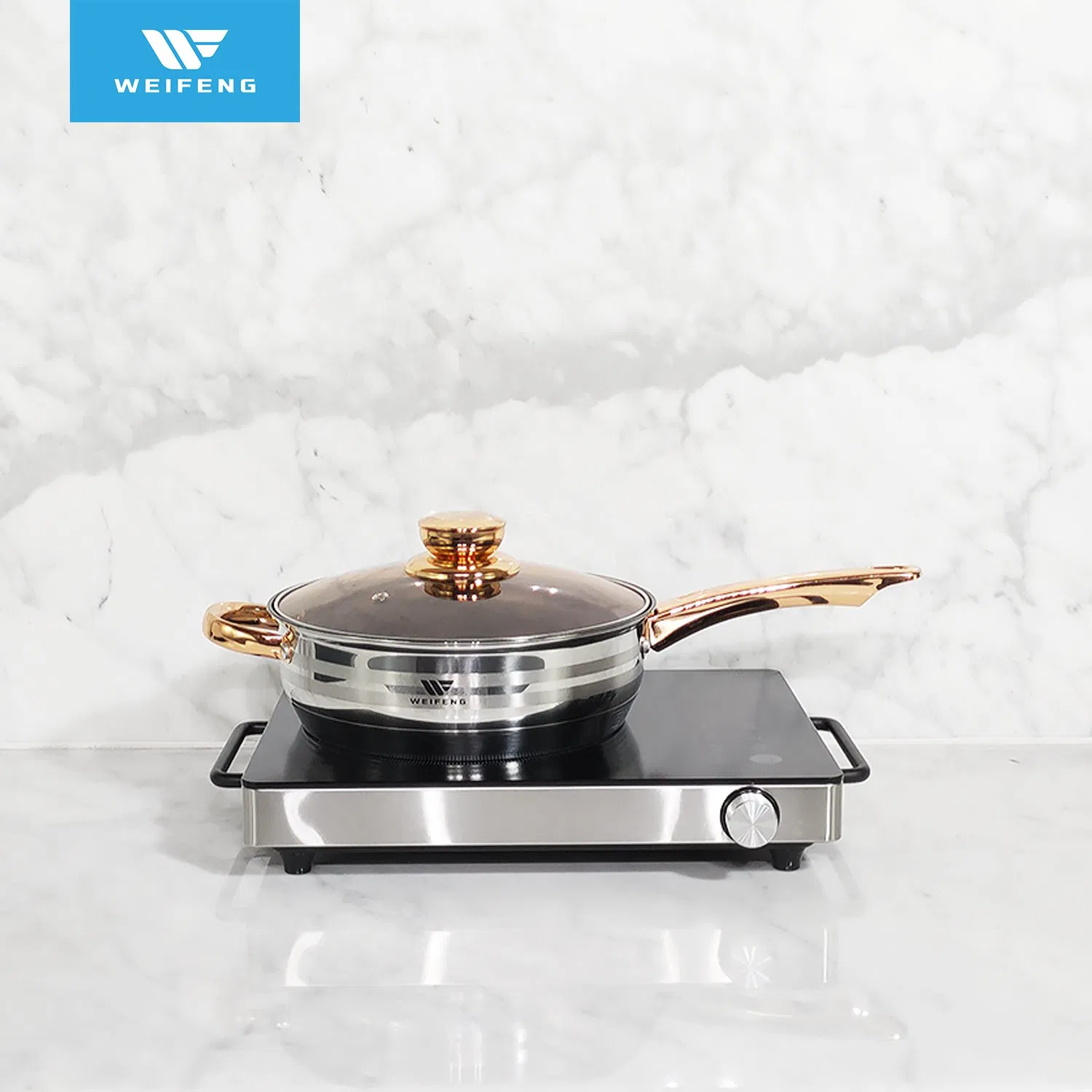 Classic Looks, Professional Performance Stainless Steel Cookware with Brown Glass Lid