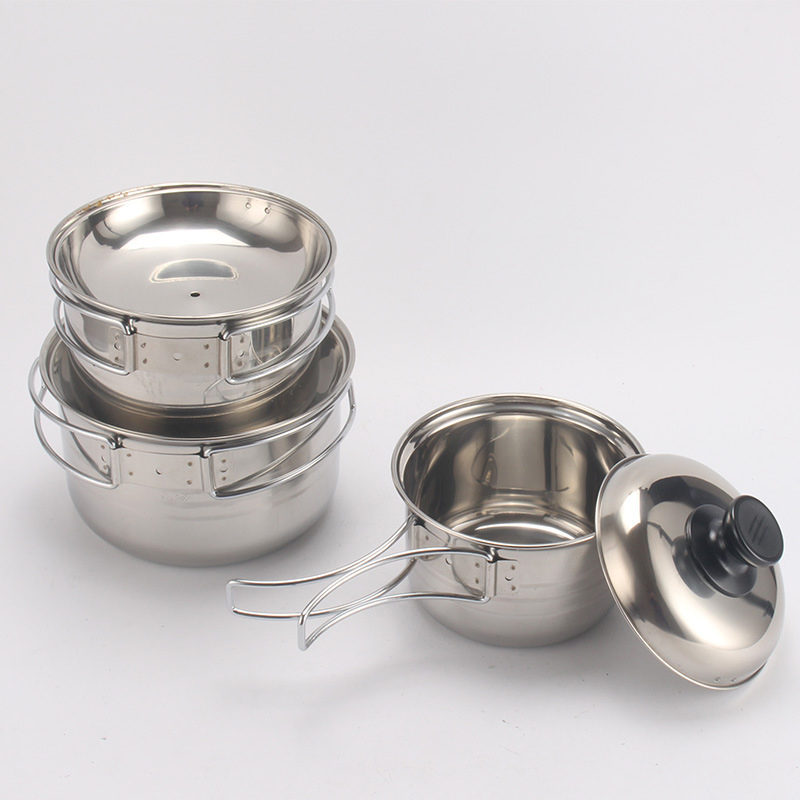 401 Stainless Steel Cookware Milk Pan with Adjustable Handle