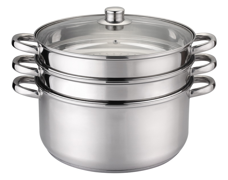 Induction Stainless Steel Steamer Set Sustainable Kitchen Pot Set