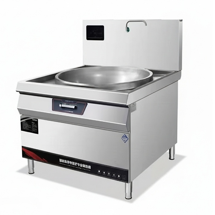 Commercial Induction Cooker 12kw Concave Wok for Chinese Cuisine Kitchen