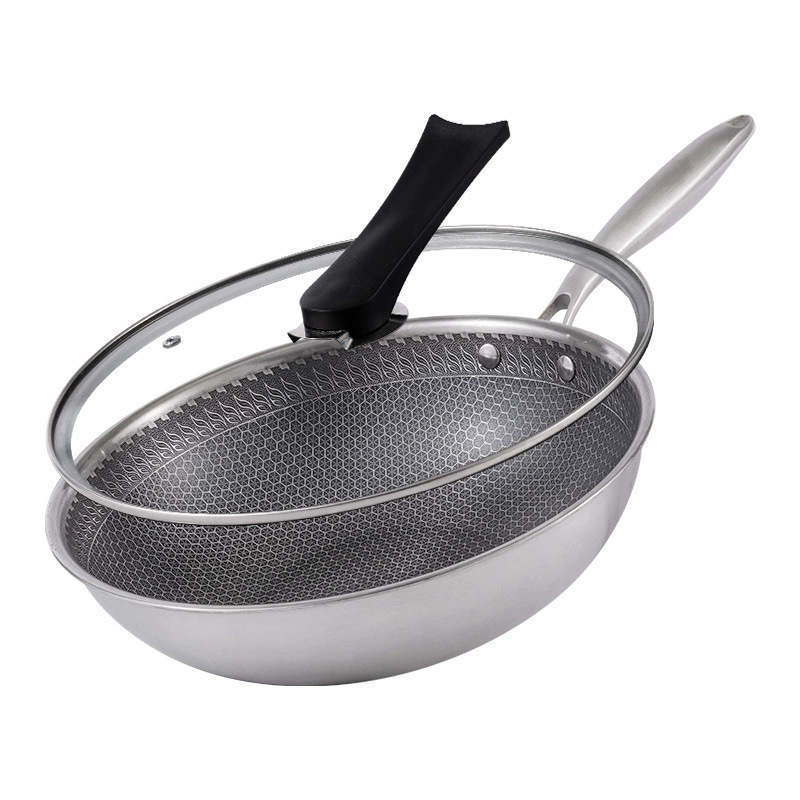 Stainless Steel Household Honeycomb Non Stick Frying Pan Gas Stove Electromagnetic Stove