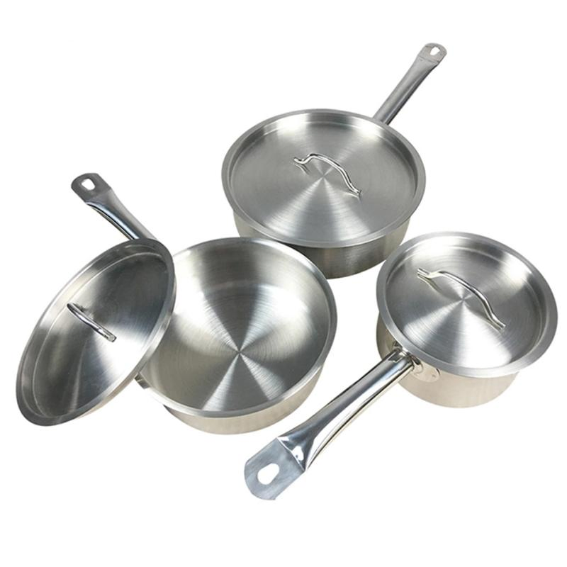 Daosheng Ex-Factory Price Stainless Steel Non Stick 304 with Stay-Cool Steel Handle and Lid Sauce Pot Sauce Pan