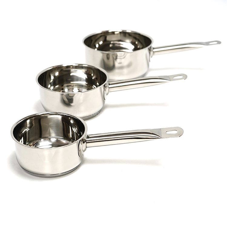 Milk Cooking Pots Steel Handle Kitchen Stainless Steel Saucepan Set