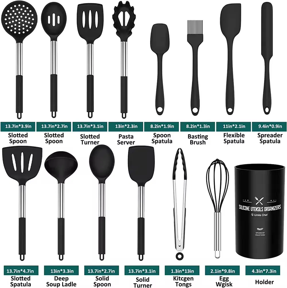 Cheap Price Camping Kitchenware Spatula Non -Stick Kitchen Stainless Steel Cookware for Restaurent