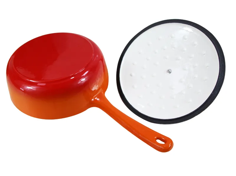 Cast Iron Enamel Saucepan Detail