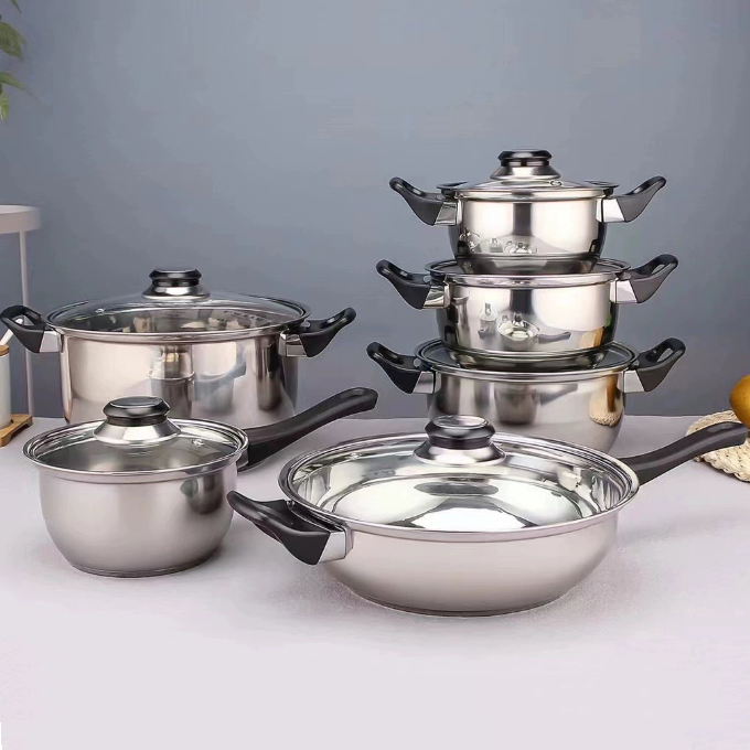 Kitchenware 3 -Ply Cooking Sauce Pan Frying Pan Pot 3L Nonstick Inox Stainless Steel Saucepan