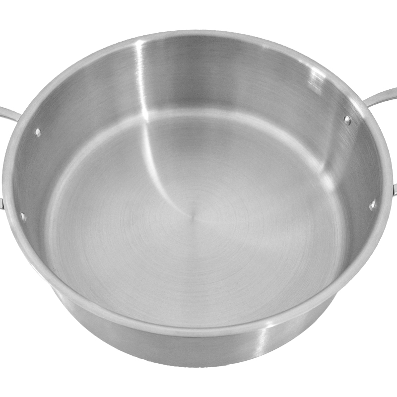 Elegance Tall Ergonomic Design Compound Bottom Stainless Steel Soup Pot with handles