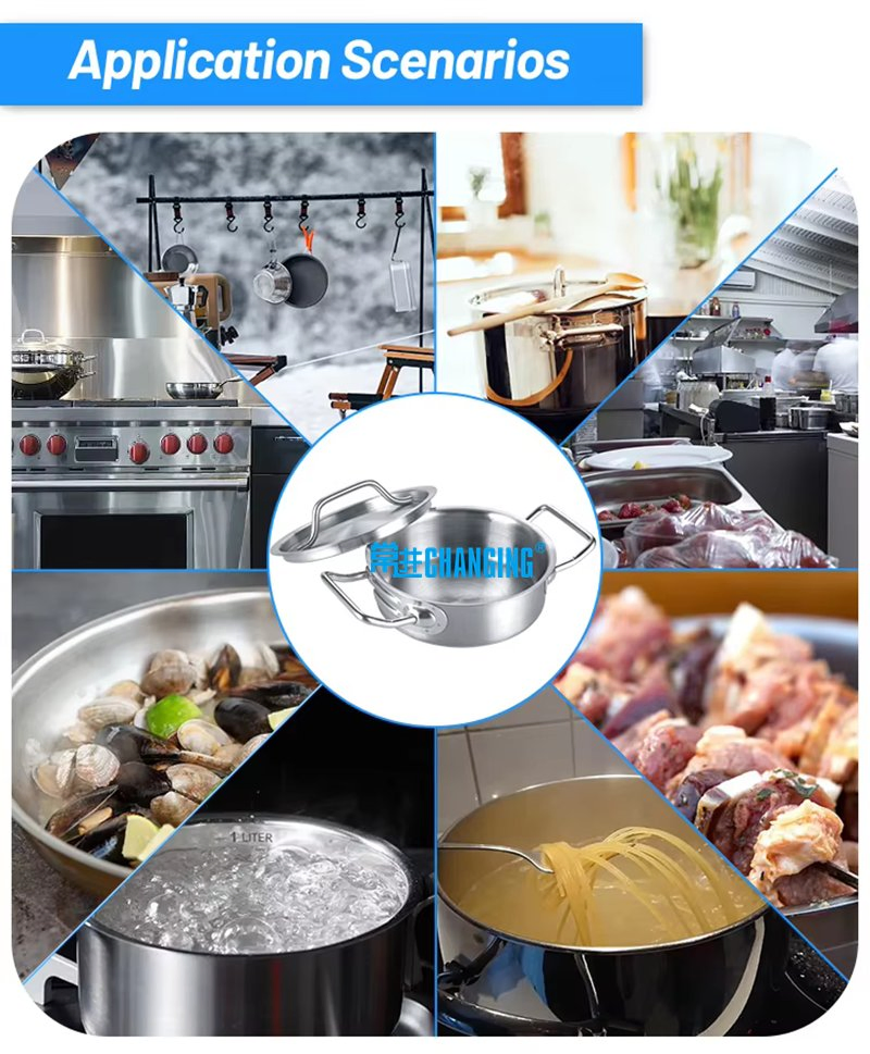 Changing Stainless Steel 2 Quart Sauce Pan with Cover Stock Pot