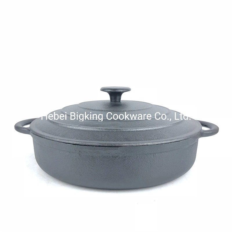 12-Inch Cast Iron Cookware, Cast Iron Round Casserole, Cast Iron Dutch Oven