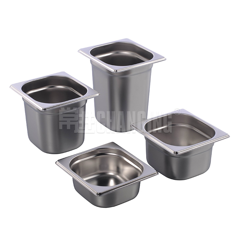 Changing Anti-Jamming Steam Pan 1/6 by 4-Inch Standard Weight Stainless Steel 1/6 Gn Pan