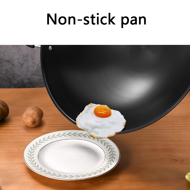 Stainless Steel Nitriding Anti-Rust Non Stick Braised Refined and Double Handle Wok