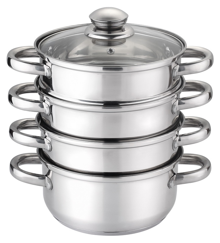 LFGB 2025 New Item Factory Price Stainless Steel Cookware Steamer Set