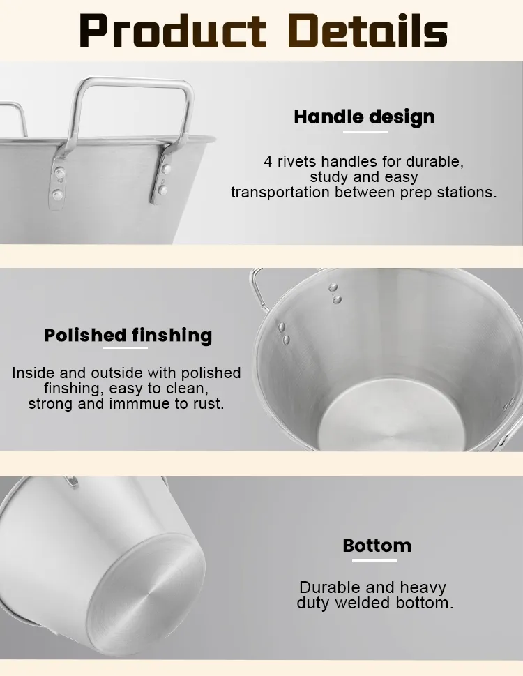 Large Deep Stainless Steel Frying Pan