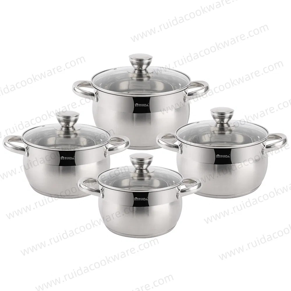 Manufacturer Professional Kitchen Utensils Stainless Steel Cookware with Stovetops