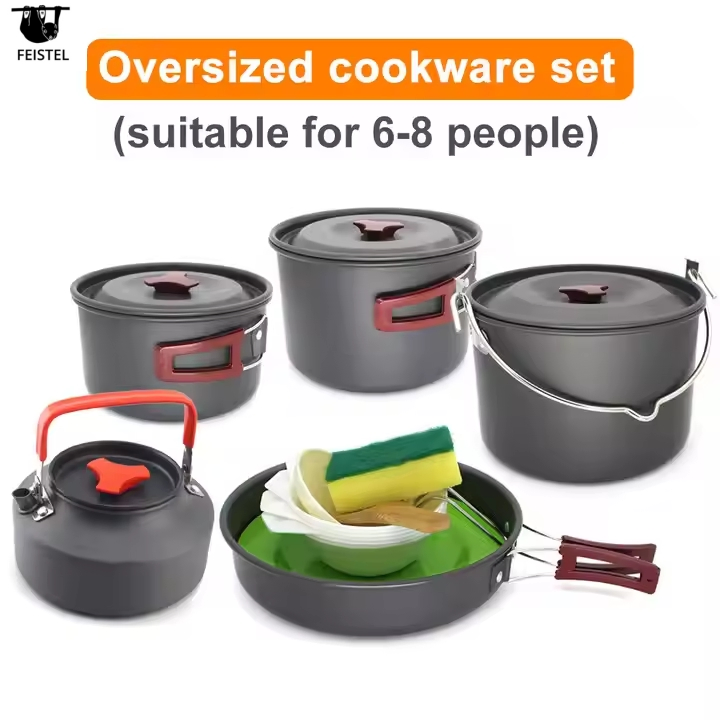 High Quality Outdoor Lightweight Folding Compact Folding Cookware Pots for Portable Outdoor Adventures