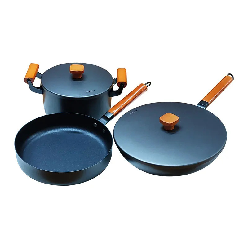 Different Models of High Quality Non Stick Fry Pan Stainless Steel Cook Wok Outdoor Wok