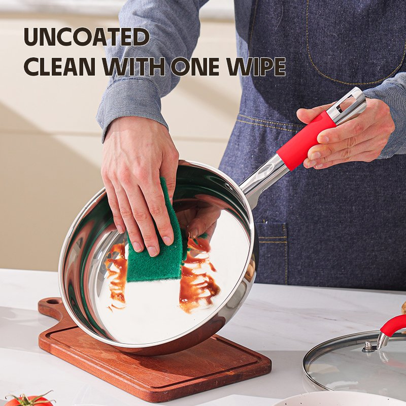 15PCS Manufacturer Direct Sales High-End Stainless Steel Cookware Set, Heat-Resistant Silicone Handle, Universal Compatible Soup Steamer Set