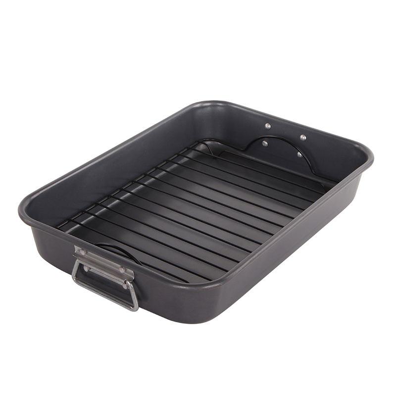 Home Use Nonstick Large Turkey Roaster Pan Turkey Roasting Pan with Nonstick Stainless Steel Rack