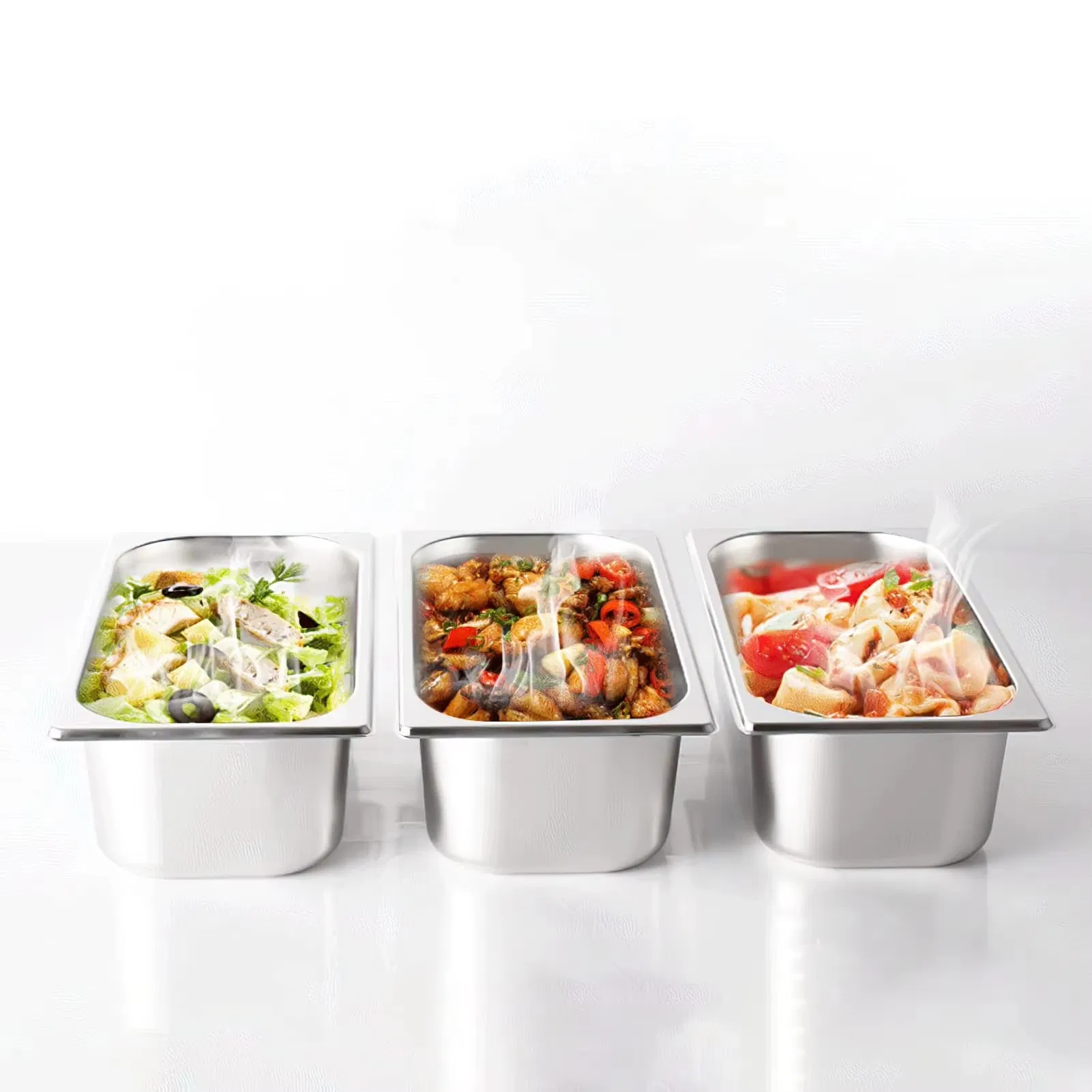 Full Sizes Gastronorm Food Container Drain Pan Stainless Steel Steam Table Pan 1/1 Buffet Gastronorm Gn Food Pan