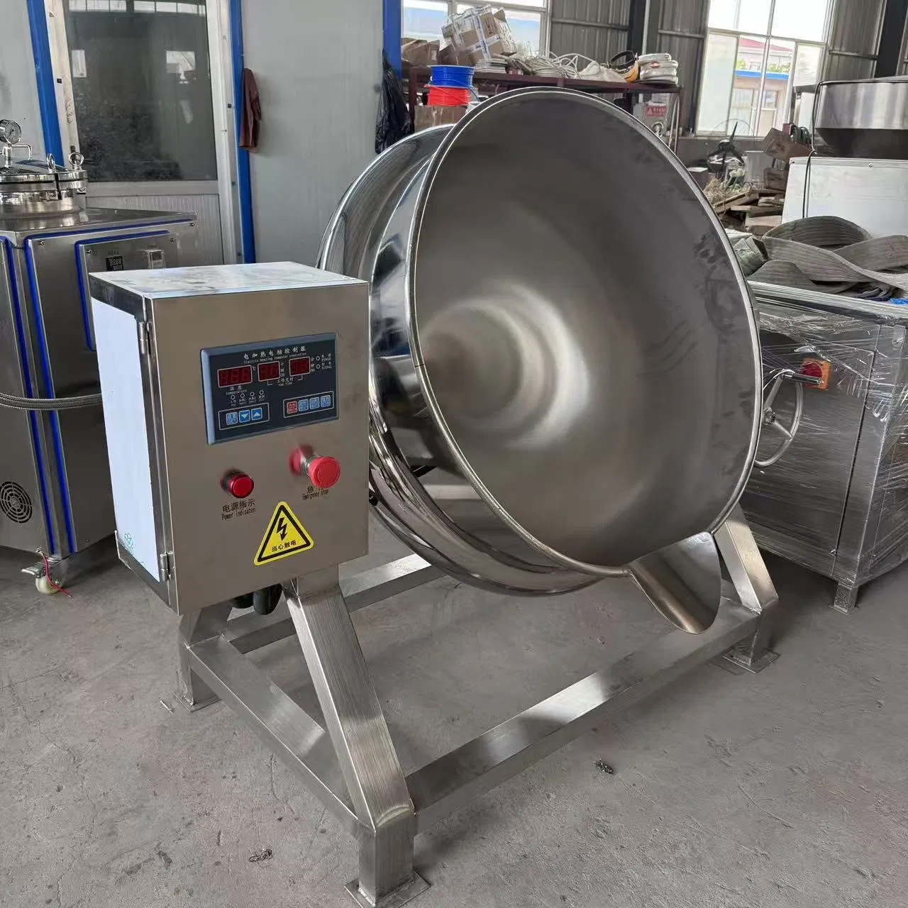 100L Sugar Boiling Jacketed Pan with Milk Mixing Function
