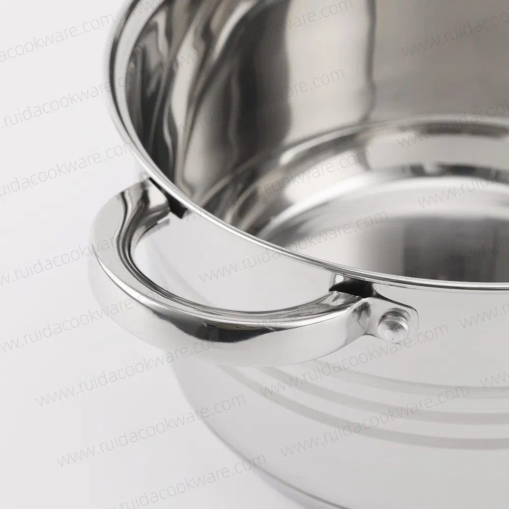 Stainless Steel Non-Stick Commercial Induction German Cookware Set Glass Lid