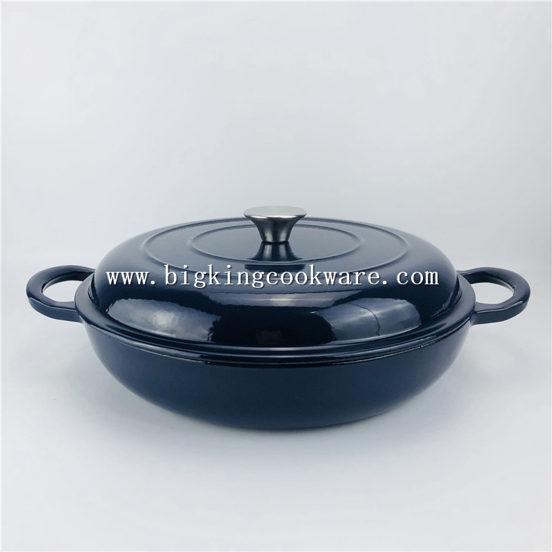 Commercial Flat Bottomed Wok Cast Iron Cookware