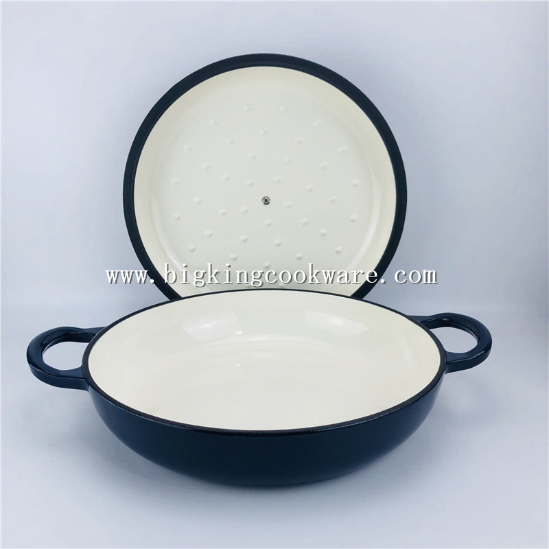 Commercial Flat Bottomed Wok Cast Iron Cookware