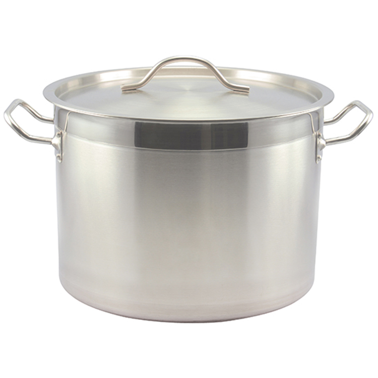 Stainless Steel Cookware Cooking Food Stockpot Steamer Induction Stock Pot with Sand Sandwich Bottom