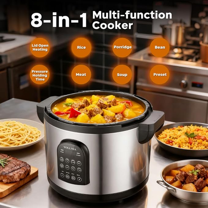 17L Commercial Electric Pressure Cooker Fast Cooking Food Saving Energy