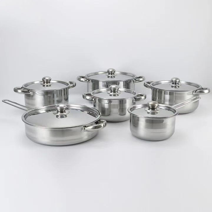 Stainless Steel Cookware Set 35PCS Pot Set with Multi-Layer Bottom