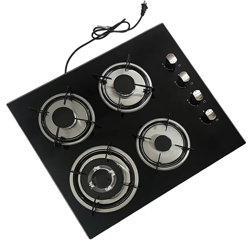 Professional Manufacturer's 4-Burner Gas Hob Stainless Steel Ceramic Surface Electric-Powered Class Kitchen Garage Use Portable