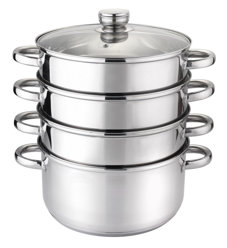 Factory Wholesale Stainless Steel Kitchenware Steamer Set