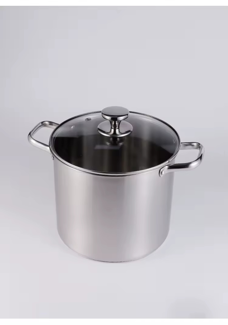 Korea Style Multipurpose Large Capacity Induction Stainless Steel 0.5 mm Encapsulated Based High Cookware Cooking Soup Stock Pot