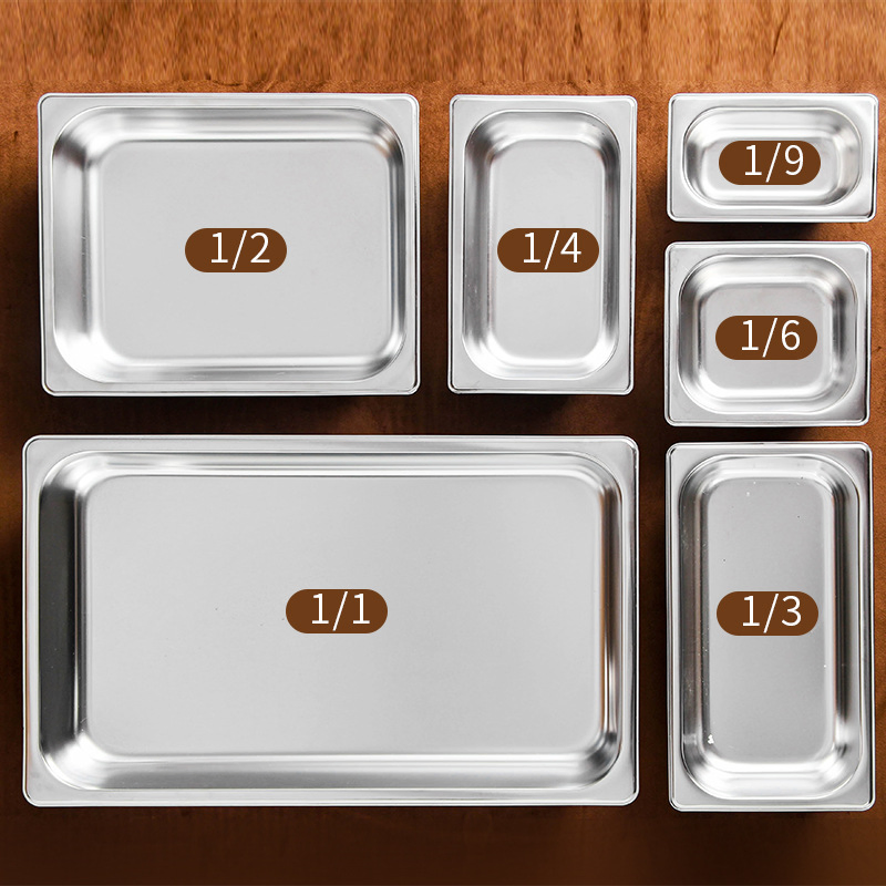 Kitchenware Set Durable and Lightweight Stainless Steel Gastronorm Pans for Culinary Excellence