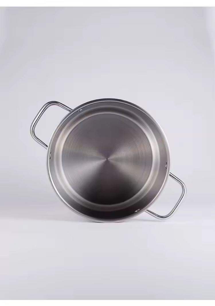 Korea Style Multipurpose Large Capacity Induction Stainless Steel 0.5 mm Encapsulated Based High Cookware Cooking Soup Stock Pot