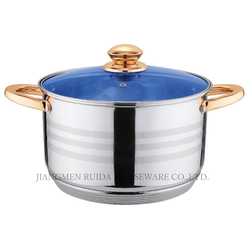 Professional 13PCS Stainless Steel Kitchen Utensils Cookware with Gold Plated Handle