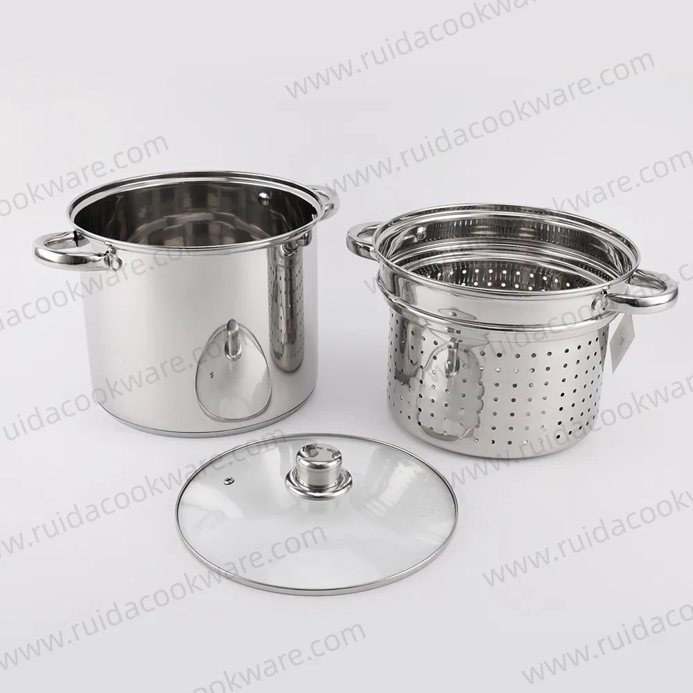 Good Quality Kitchenware Stockpot with Stainless Steel Colander Basket