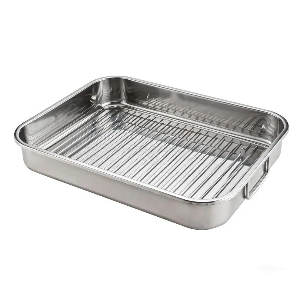 Oven and Grill Roasting Rack Set Baking Pan and Cooling Rack Cookie Tray Stainless Steel Bake Pan