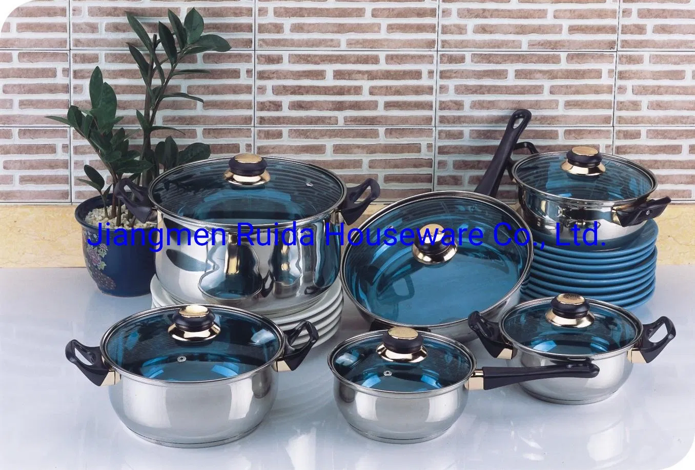 Hot Sale Low Price Stainless Steel Kitchenware Cookware Set with Dishwasher Safe