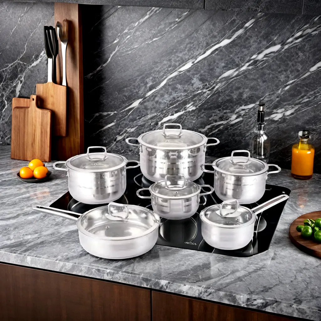 Wholesale Cooking Pots Saucepan Stainless Steel Kitchen Cookware Set with Induction Bottom