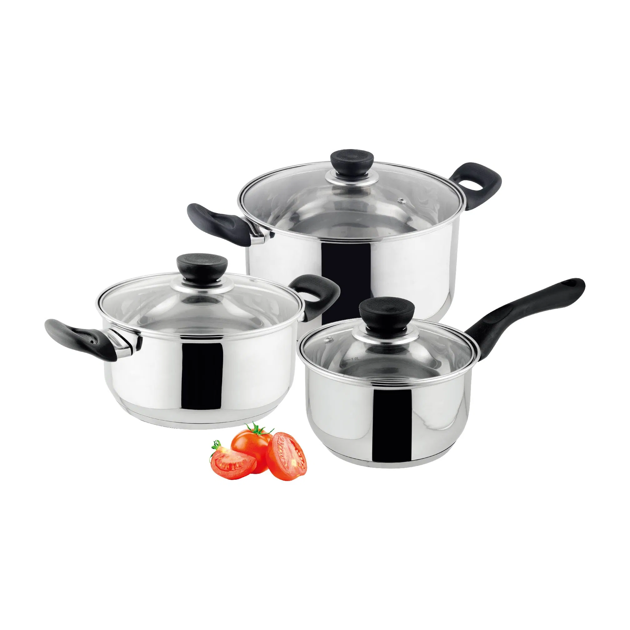 Hot Sale Luxury Cookware Non Stick Triply Stainless Steel Cookware Pot Set Heavy Duty Kitchen Pan Sets