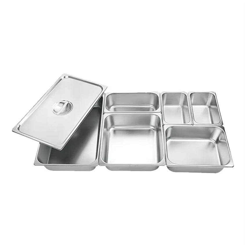 Full Sizes Gastronorm Food Container Drain Pan Stainless Steel Steam Table Pan 1/1 Buffet Gastronorm Gn Food Pan