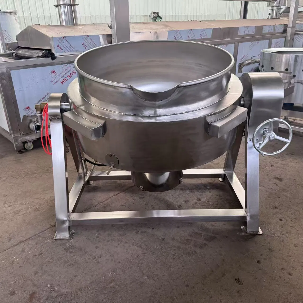 100L Sugar Boiling Jacketed Pan with Milk Mixing Function