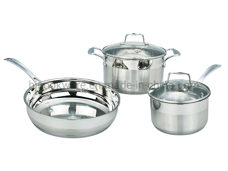 Best Quality Professional 6/10PCS Stainless Steel Cookware with Wire Handle