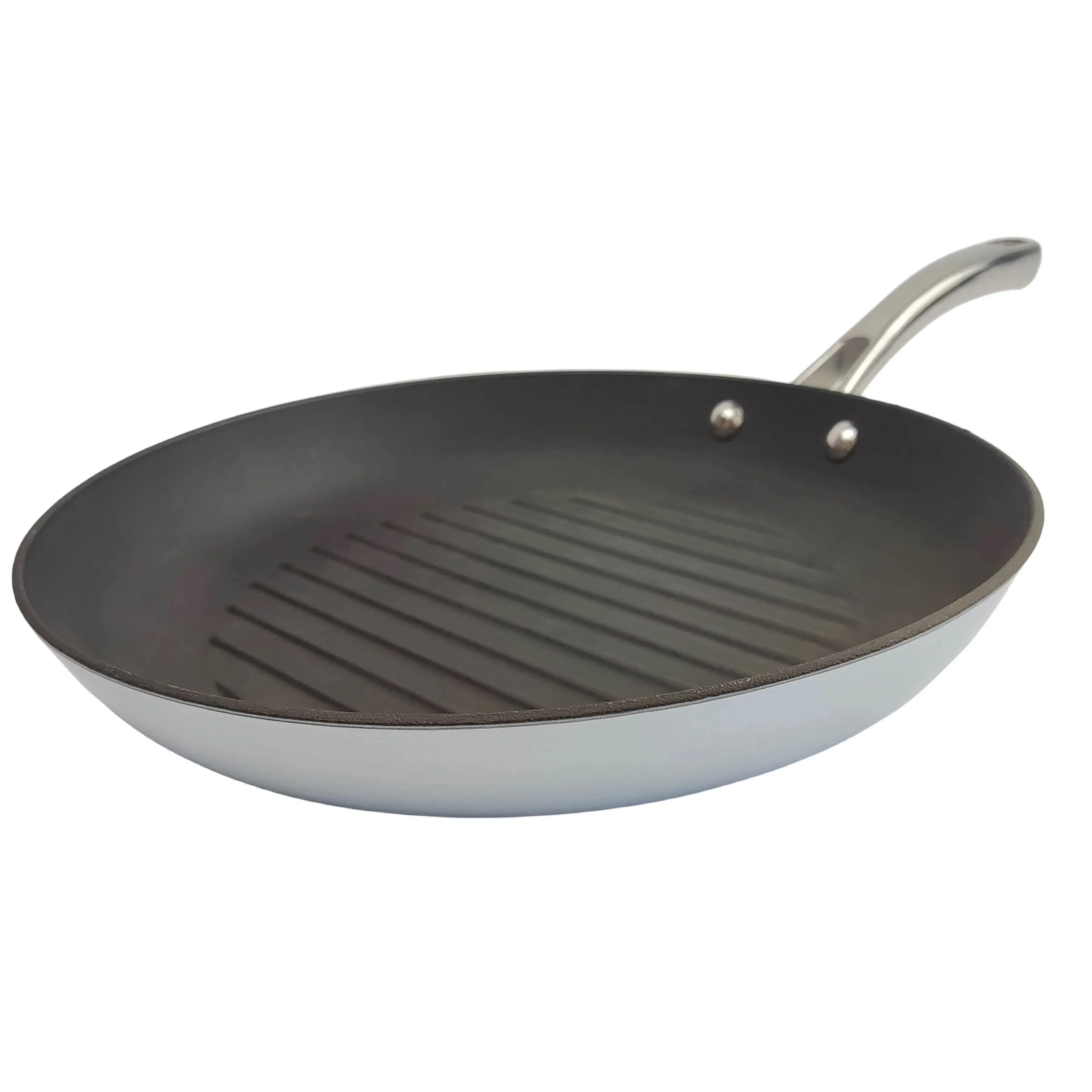 Lightweight Iron Grill Frying Pan Non Stick Die Casting Frying Pans with Stainless Steel Handle