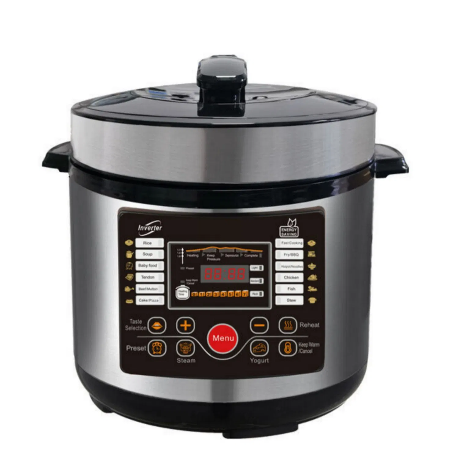 Multi-Layer Safety System Electric Pressure Cooker with Pressure Control and Temperature Monitoring Features