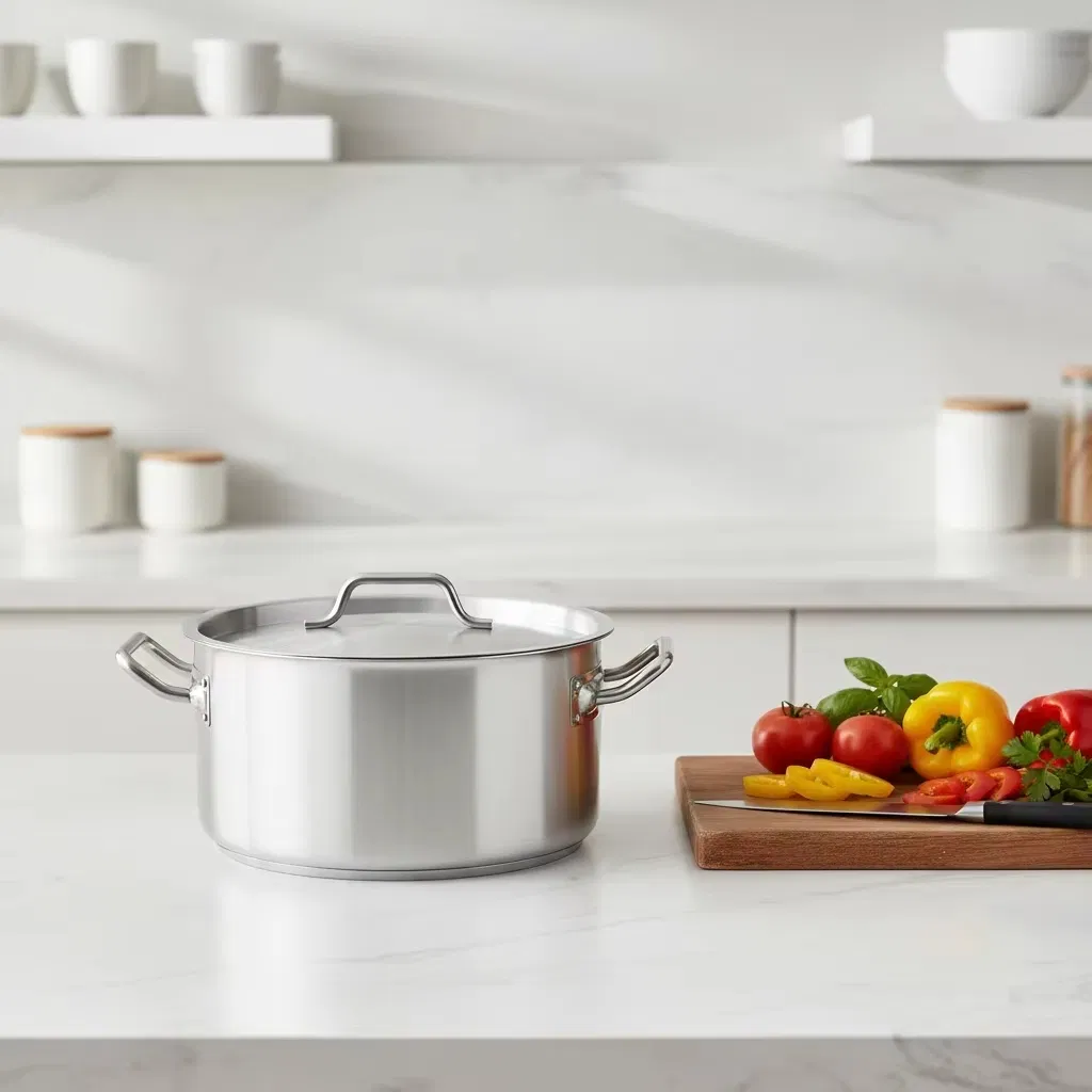 Heavy-Duty Stainless Steel Stock Pot Ceramic Lid Gas Popular Cookware Equipment